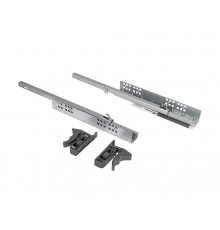 Комплект направляющих скрытого монтажа с фиксаторами Firmax Ecomotion L=300мм, частичного выдвижения с доводчиком, для ЛДСП 16мм 1 ком.