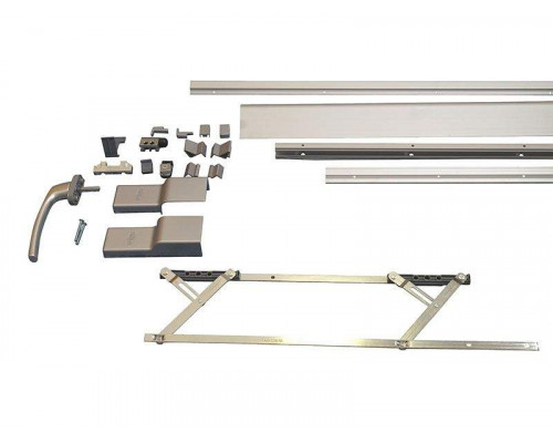 Комплект направляющих+ручка PTS-130 New, 2000мм, серебро - ШСФ 600-900
