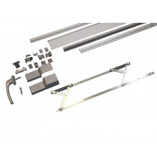 Комплект направляющих+ручка PTS-130 New, 2000мм, серебро - ШСФ 600-900