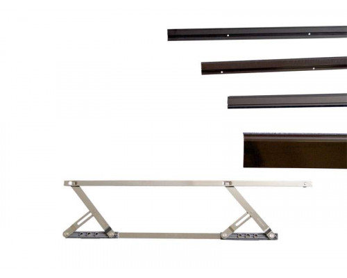 Комплект направляющих+ручка PTS-130 New, 3500мм, коричневый Ral 8022 - ШСФ  1351-1600