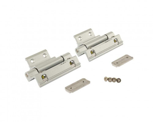 Комплект петель фрамужных Alu 540, клемма 2, V.01, 130 кг, сер. RAL9006, 728721 1 ком.