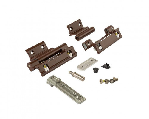 Комплект петель поворотных DF, клемма 2, 90/130кг, корич.  RAL8017 1 шт.