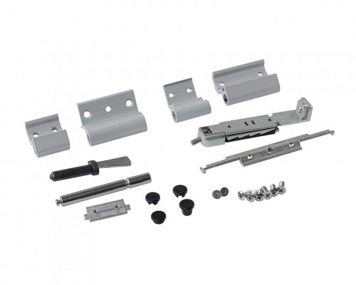 Комплект петель поворотно-откидных, Европаз, 4035.30, серебр. RAL9006, (1 комплект = 2 пакета) 1 шт.