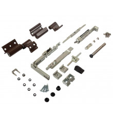 Комплект петель + зап. элементы поворотно-откидного окна, Проведал, коричневый RAL8017