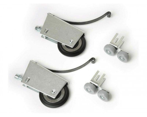 Комплект роликов на асимметричную дверь ЭКОНОМ (2+2+сб.винты) 1 ком.