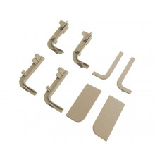 Комплект соединителей и торцевых заглушек Г-образного профиля FRM9200 Gola FIRMAX(8частей), пластик, золото 1 шт.