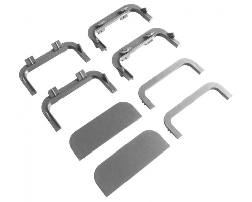 Комплект соединителей и торцевых заглушек П-образного профиля FRM9201 Gola FIRMAX(8частей), пластик, серый 1 шт.