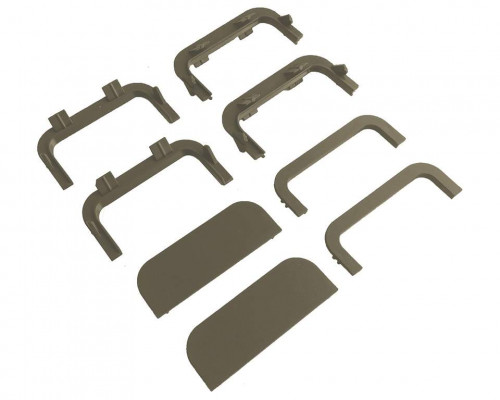 Комплект соединителей и торцевых заглушек П-образного профиля FRM9201 Gola FIRMAX(8частей), пластик, шампань 1 шт.