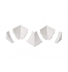 Комплект соединителей к бортику Дженерикс (11509) белый теплый (5 частей)