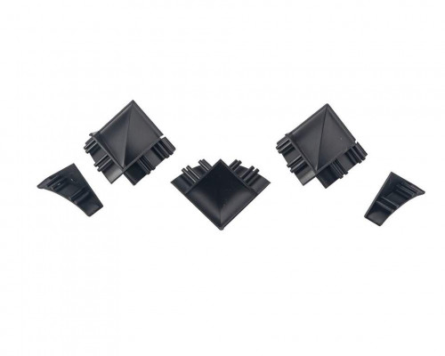Комплект соединителей к бортику Дженерикс (98104) черный 09 (5 частей)