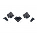 Комплект соединителей к бортику Дженерикс (98104) черный 09 (5 частей)