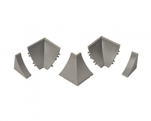 Комплект соединителей к бортику Дженерикс (98626) антрацит 08 (5 частей)