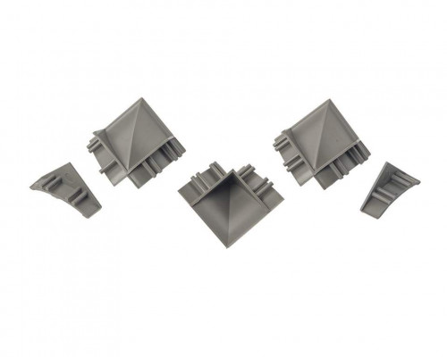 Комплект соединителей к бортику Дженерикс (98626) антрацит 08 (5 частей)