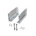 Комплект стеклянных боковин ALPHALUX высота 179мм (high), длина 500 мм (L/R, крепления фасада, заглушки) для ящика CRYSTAL, белый
