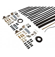 Комплект створок FLEX для двустворчатой двери 3000(Ш)х2500(В) мм (часть для сборки, в покраску не отправлять, необходима комплектация артикулом DOR9027A),  для заполнений - стекло, 8 мм, стеклопакет 2