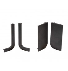 Комплект торцевых заглушек(открытых и сплошных) Г-образного профиля FRM9200 Gola FIRMAX(4 части), пластик, черный