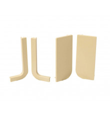 Комплект торцевых заглушек(открытых и сплошных) Г-образного профиля FRM9200 Gola FIRMAX(4 части), пластик, золото