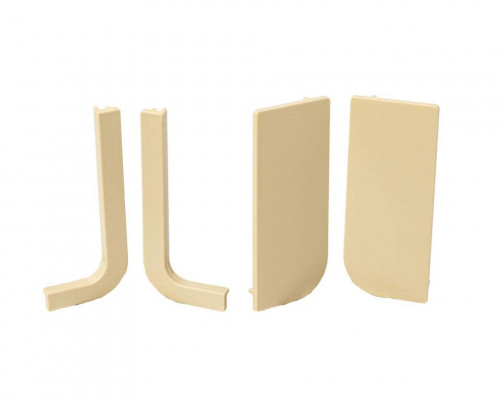 Комплект торцевых заглушек(открытых и сплошных) Г-образного профиля FRM9200 Gola FIRMAX(4 части), пластик, золото