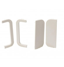 Комплект торцевых заглушек(открытых и сплошных) П-образного профиля FRM9201 Gola FIRMAX(4 части), пластик, белый