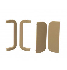 Комплект торцевых заглушек(открытых и сплошных) П-образного профиля FRM9201 Gola FIRMAX(4 части), пластик, шампань