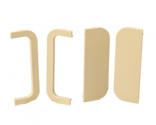 Комплект торцевых заглушек(открытых и сплошных) П-образного профиля FRM9201 Gola FIRMAX(4 части), пластик, золото