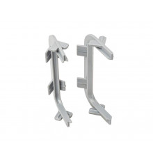 Комплект угловых элементов 90° (внешний+внутренний) П-образного профиля FRM9201 Gola FIRMAX(2 части), пластик, серый