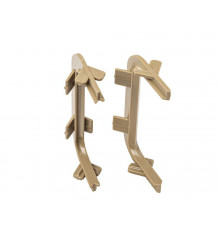 Комплект угловых элементов 90° (внешний+внутренний) П-образного профиля FRM9201 Gola FIRMAX(2 части), пластик, шампань