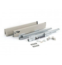 Комплект ящика Firmax Newline длина 400 мм, высота 84мм с доводчиком, серый 1 ком.