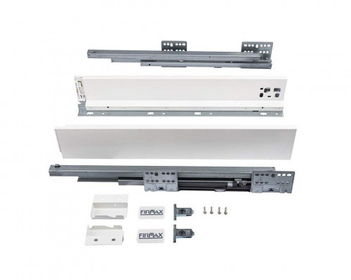 Комплект ящика Firmax Smartline, длина 300 мм, высота 84 мм, с доводчиком, белый