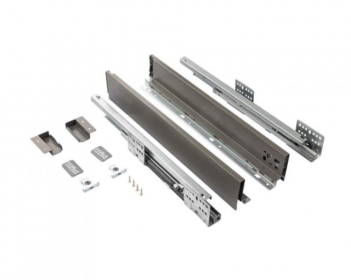 Комплект ящика Firmax Smartline, длина 350 мм, высота 84 мм, Push-to-Open, серый