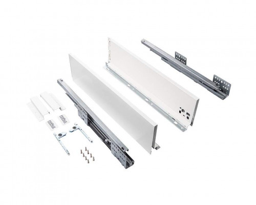 Комплект ящика Firmax Smartline, длина 400 мм, высота 199 мм, Push-to-Open, белый
