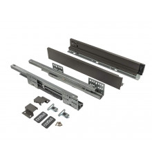 Комплект ящика Firmax Smartline, длина 450 мм, высота 64 мм, Push-to-Open, антрацит