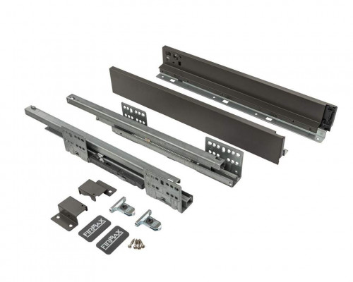 Комплект ящика Firmax Smartline, длина 450 мм, высота 64 мм, Push-to-Open, антрацит