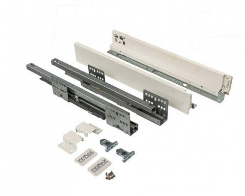 Комплект ящика Firmax Smartline, длина 450 мм, высота 64 мм, Push-to-Open, белый