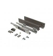 Комплект ящика Firmax Smartline, длина 450 мм, высота 84 мм, с доводчиком, серый