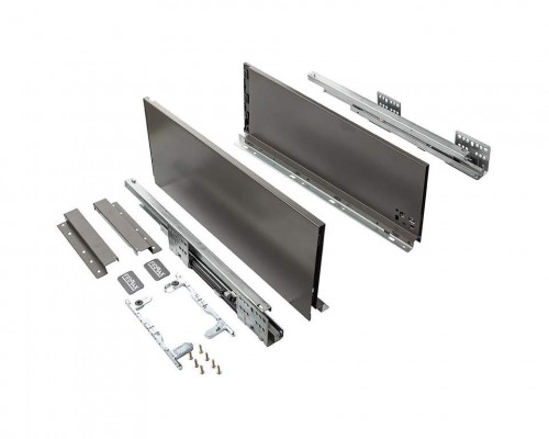 Комплект ящика Firmax Smartline, длина 500 мм, высота 199 мм, с доводчиком, серый 1 ком.