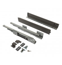 Комплект ящика Firmax Smartline, длина 500 мм, высота 64 мм, с доводчиком, антрацит