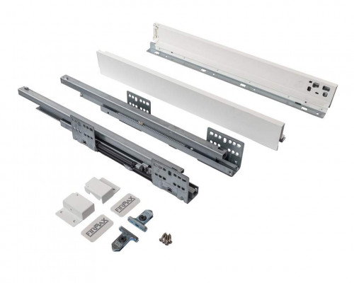 Комплект ящика Firmax Smartline, длина 500 мм, высота 64 мм, с доводчиком, белый