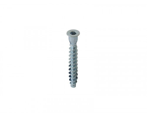 Конфирмат D7x50, шестигранник, оцинкованный, с отверстием под заглушку