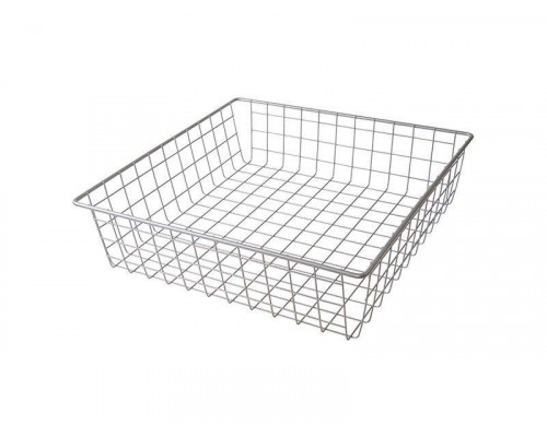 Корзина сетчатая 400х400 мм, H-120 мм, серебристый металлик 1 шт.