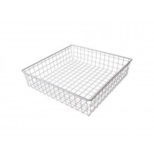 Корзина сетчатая 500х500 мм, H-120 мм, серебристый металлик 1 шт.