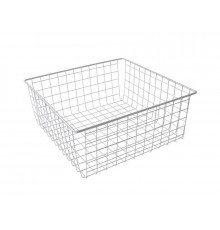Корзина сетчатая 500х500 мм, H-190 мм, серебристый металлик 1 шт.