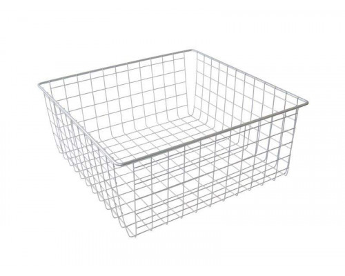 Корзина сетчатая 400х400 мм, H-190 мм, серебристый металлик 1 шт.