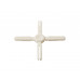 Крест пластиковый с декоративной центральной частью Germanella белый