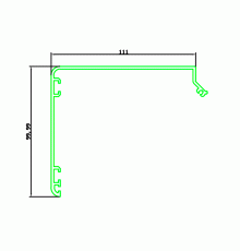 Крышка привода h=100мм l=6250 мм неокрашенная, 25506101120