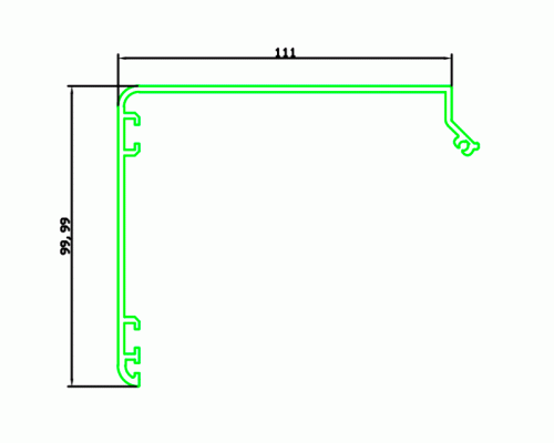 Крышка привода h=100мм l=6250 мм неокрашенная, 25506101120