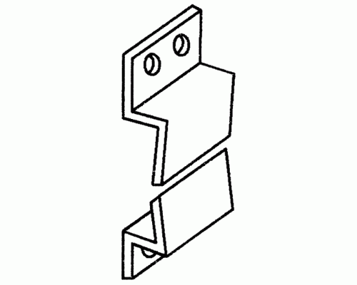 Кронштейн Bauset ABS 10мм для МС верхний коричневый