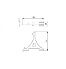 Кронштейн сетчатой полки, белый 1 шт.