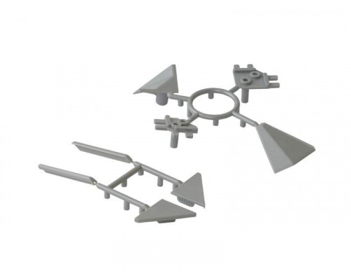 Комплект соединителей треугольного пристеночного бортика ALPHALUX(6частей), пластик, серый 1 шт.