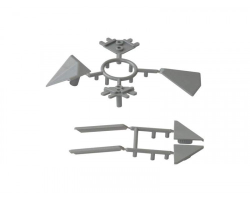 Комплект соединителей треугольного пристеночного бортика ALPHALUX(6частей), пластик, серый 1 шт.